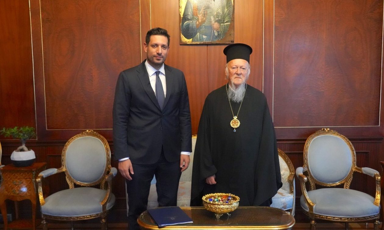 Κωνσταντίνος Κυρανάκης: Θερμή υποδοχή του Υφυπουργού από τον Οικουμενικό Πατριάρχη Βαρθολομαίο