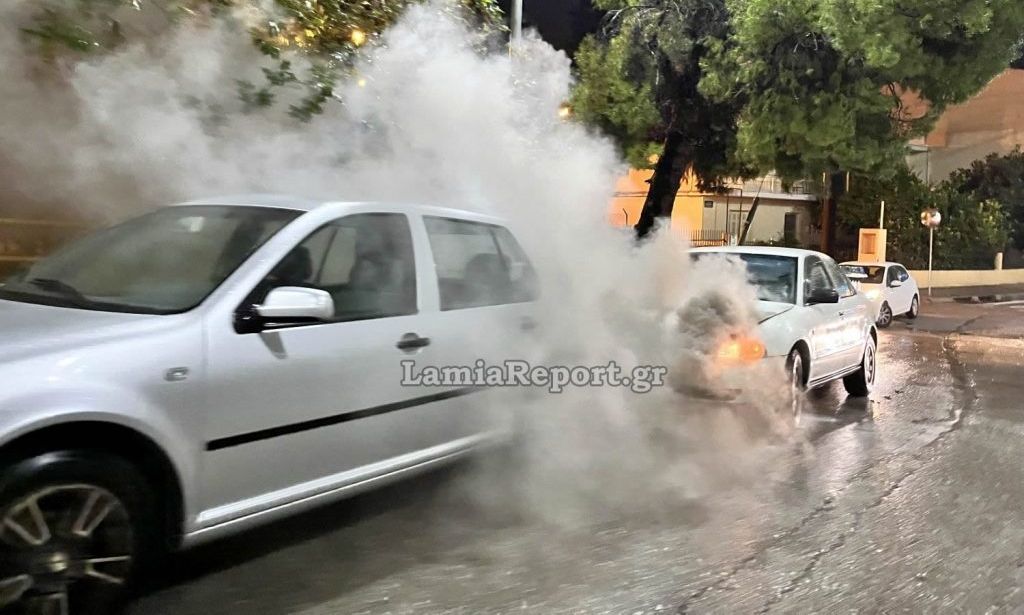 Λαμία: Αυτοκίνητο «τυλίχθηκε» στις φλόγες – Η φωτιά επεκτάθηκε και σε διπλανό όχημα