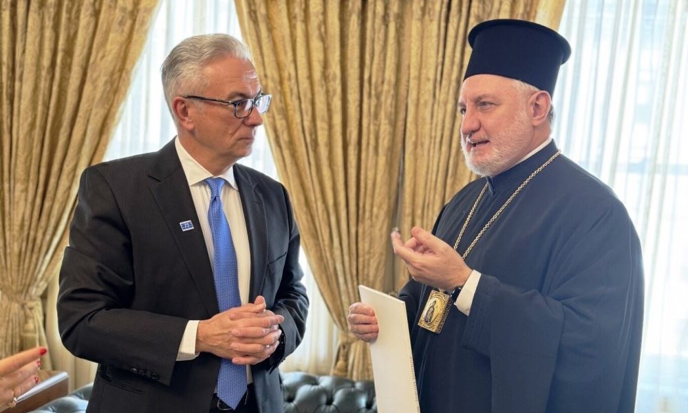 Στον Αρχιεπίσκοπο Ελπιδοφόρο ο Ρουσόπουλος: Ο ρόλος της Αρχιεπισκοπής Αμερικής και της Ομογένειας