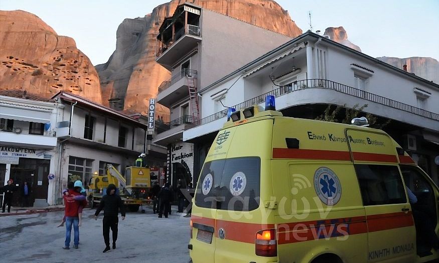 Καλαμπάκα: Εξιτήριο πήραν 6 άτομα από τη φωτιά στο ξενοδοχείο