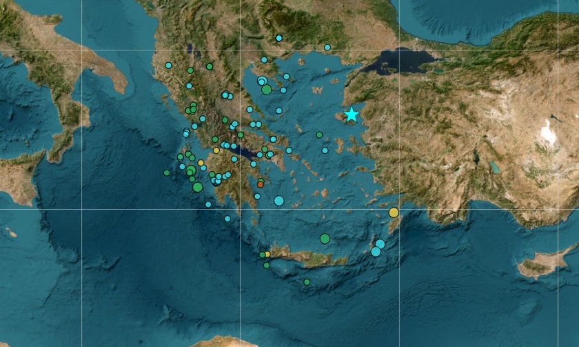 Ισχυρός σεισμός στη Μυτιλήνη