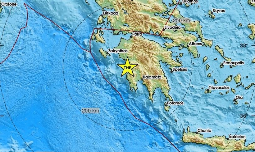 Σεισμός κοντά στη Ζαχάρω Ηλείας