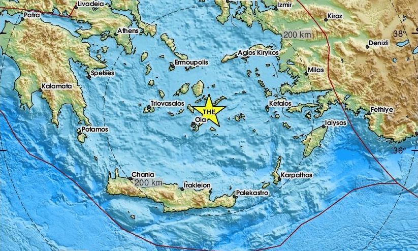 Νέος σεισμός μεταξύ Σαντορίνης – Αμοργού (pics)
