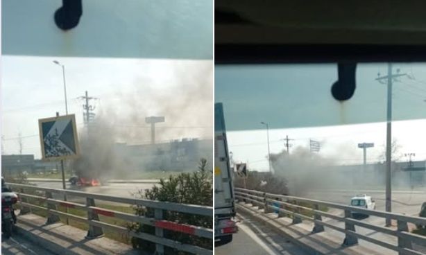 Κηφισός: Φωτιά σε όχημα στον παράδρομο στο ύψος του Ρέντη