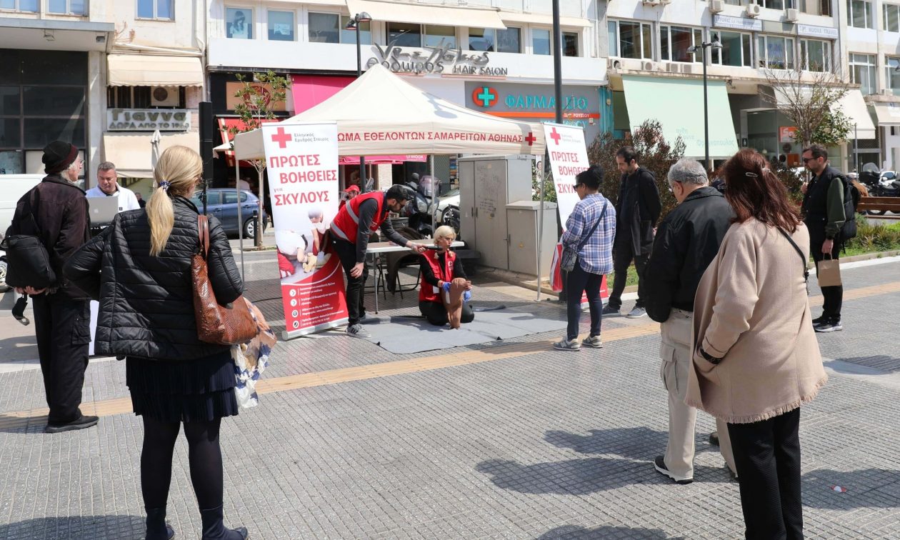 Ο Ελληνικός Ερυθρός Σταυρός τίμησε την Παγκόσμια Ημέρα Αδέσποτων Ζώων με μεγάλη δράση στον Πειραιά