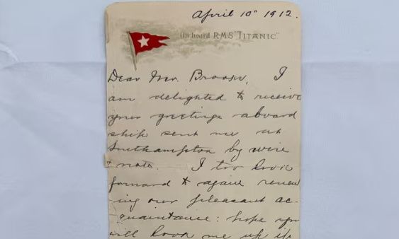 Ρεκόρ πώλησης επιστολής επιζώντα του Τιτανικού – Στις 300.000 λιρών, 5 φορές πάνω από το αναμενόμενο