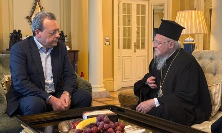 Συνάντηση Σωκράτη Φάμελλου – Οικουμενικού Πατριάρχη Βαρθολομαίου