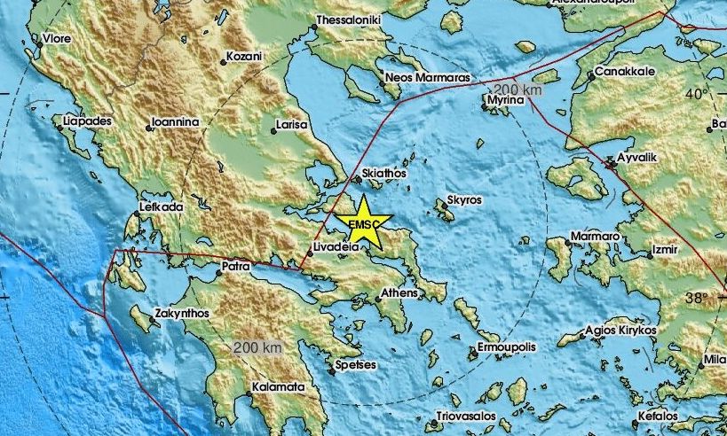 Σεισμός τώρα στη Βόρεια Εύβοια – Αισθητός και στην Αθήνα