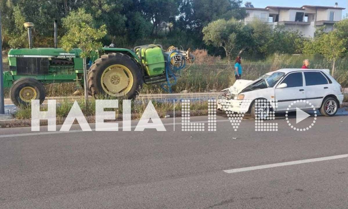 Ηλεία: ΙΧ συγκρούστηκε με τρακτέρ – Τραυματίας ο οδηγός