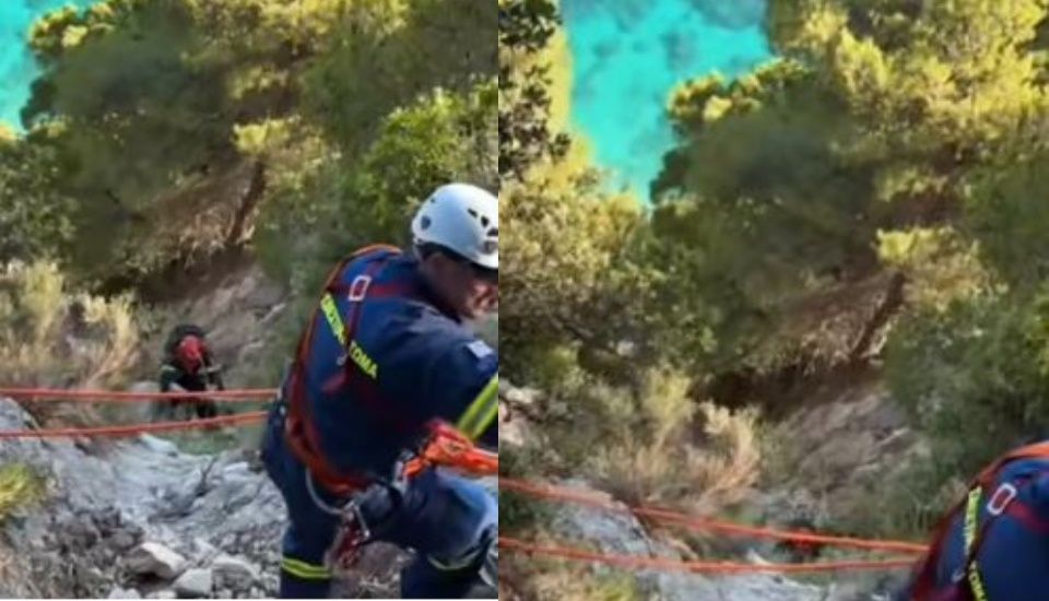 Κέρκυρα: Επιχείρηση διάσωσης για γυναίκα σε γκρεμό – Συγκλονιστικό βίντεο