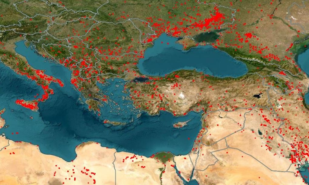 Στις φλόγες η Μεσόγειος, και κυρίως η Ελλάδα και η Ιταλία – Δείτε τον χάρτη της NASA