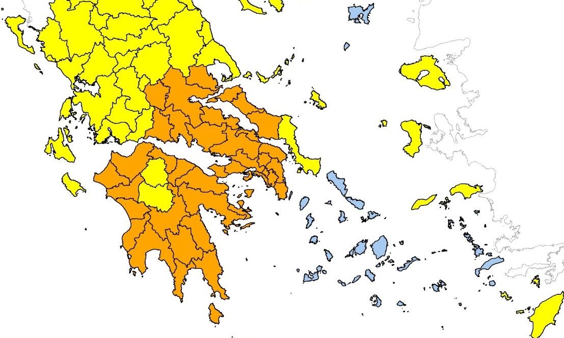 Πολύ υψηλός κίνδυνος πυρκαγιάς κατηγορία κινδύνου 4 και για σήμερα