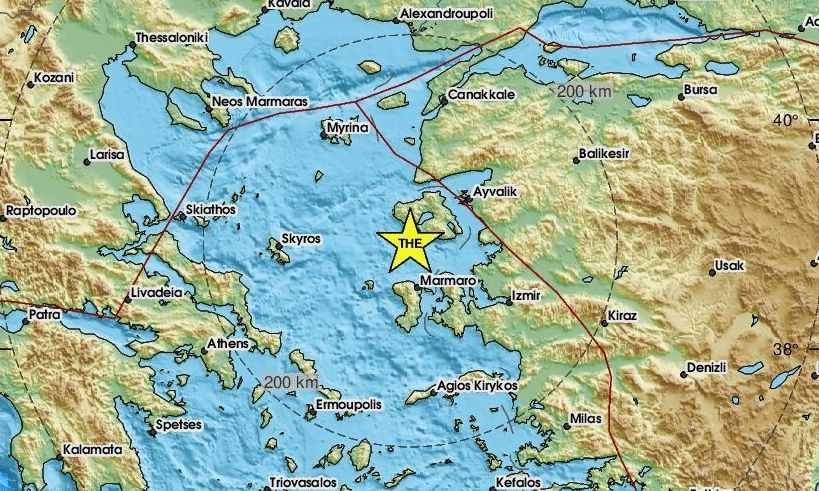 Σεισμός μεταξύ Χίου και Μυτιλήνης