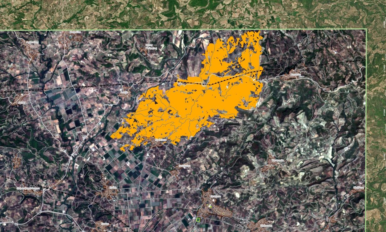 Φωτιά Ηλεία: Σχεδόν 8.000 στρέμματα έγιναν «στάχτη» – Δορυφορική εικόνα από Copernicus