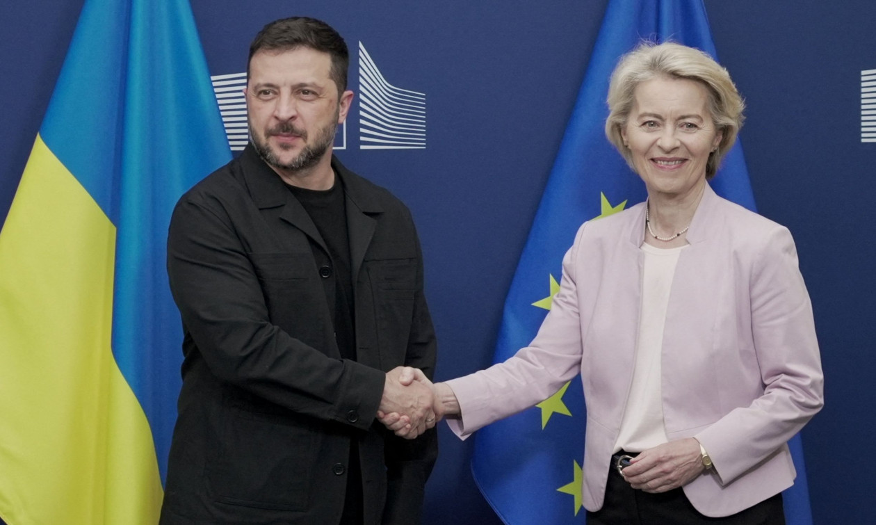 Ο Ζελένσκι έφτασε στις Βρυξέλλες, όλα έτοιμα για τη βιντεοδιάσκεψη – Φωτογραφία από το Ντονμπάς