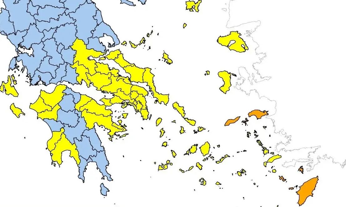Πολύ υψηλός κίνδυνος πυρκαγιάς την Κυριακή ιδιαίτερα σε νησιά του Αιγαίου