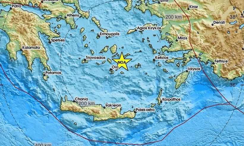 Σεισμός κοντά στην Αμοργό