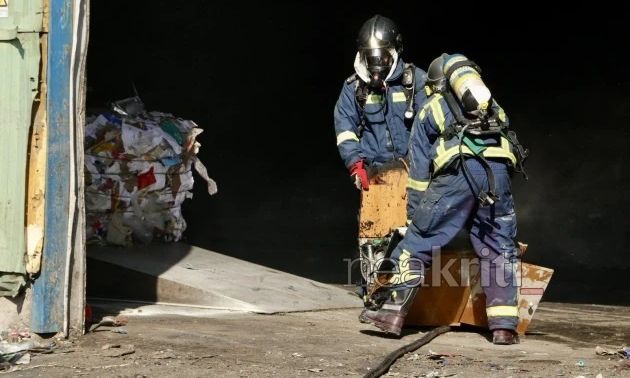 Φωτιά σε γραφείο κοντά στη Λαχαναγορά Ηρακλείου