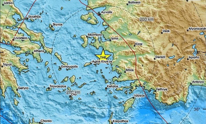 Σεισμός τώρα στη Σάμο – Αισθητός στο νησί