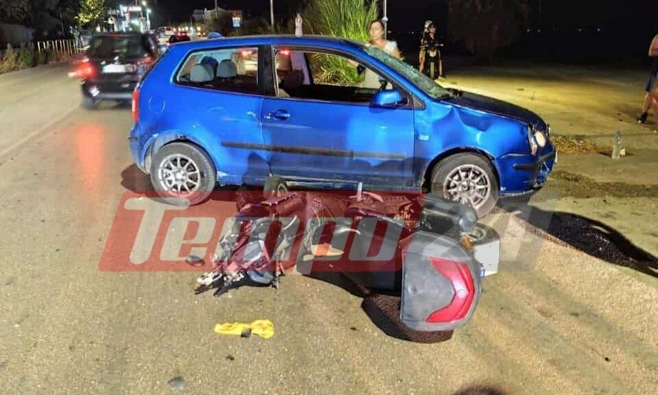 Πάτρα: Σοβαρό τροχαίο με τραυματισμό στην Πατρών-Πύργου – Συγκρούστηκε ΙΧ με δίκυκλο
