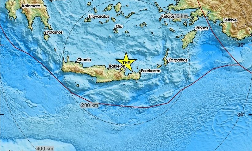 Σεισμός 3,2 Ρίχτερ βόρεια του Αγίου Νικολάου Λασιθίου