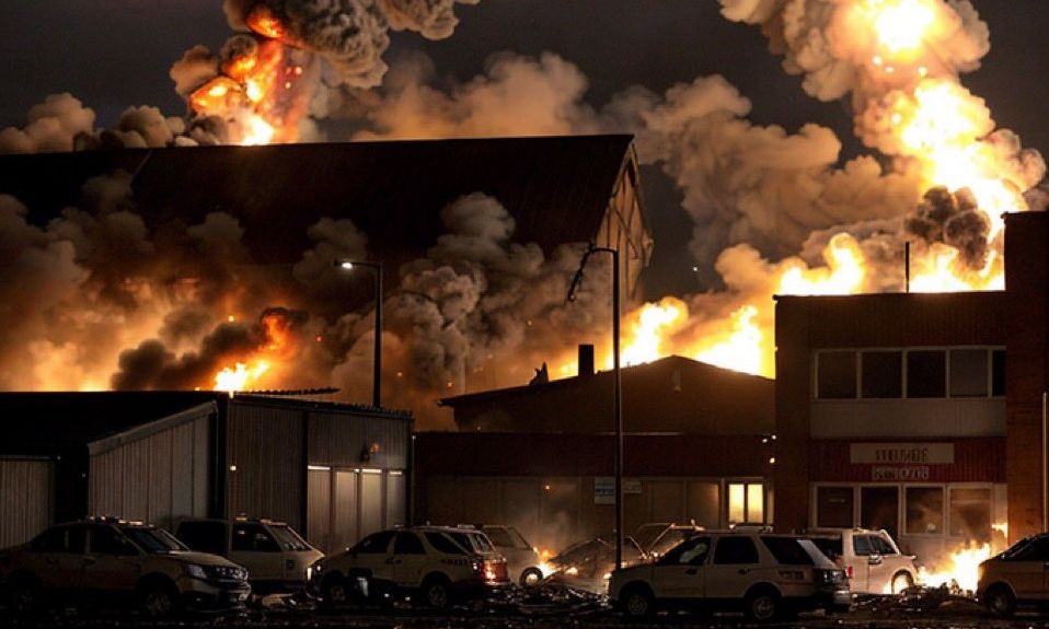 Αγγλία: Μεγάλη έκρηξη και φωτιά σε αποθήκη στο Σουίντον – Συναγερμός στη βιομηχανική ζώνη