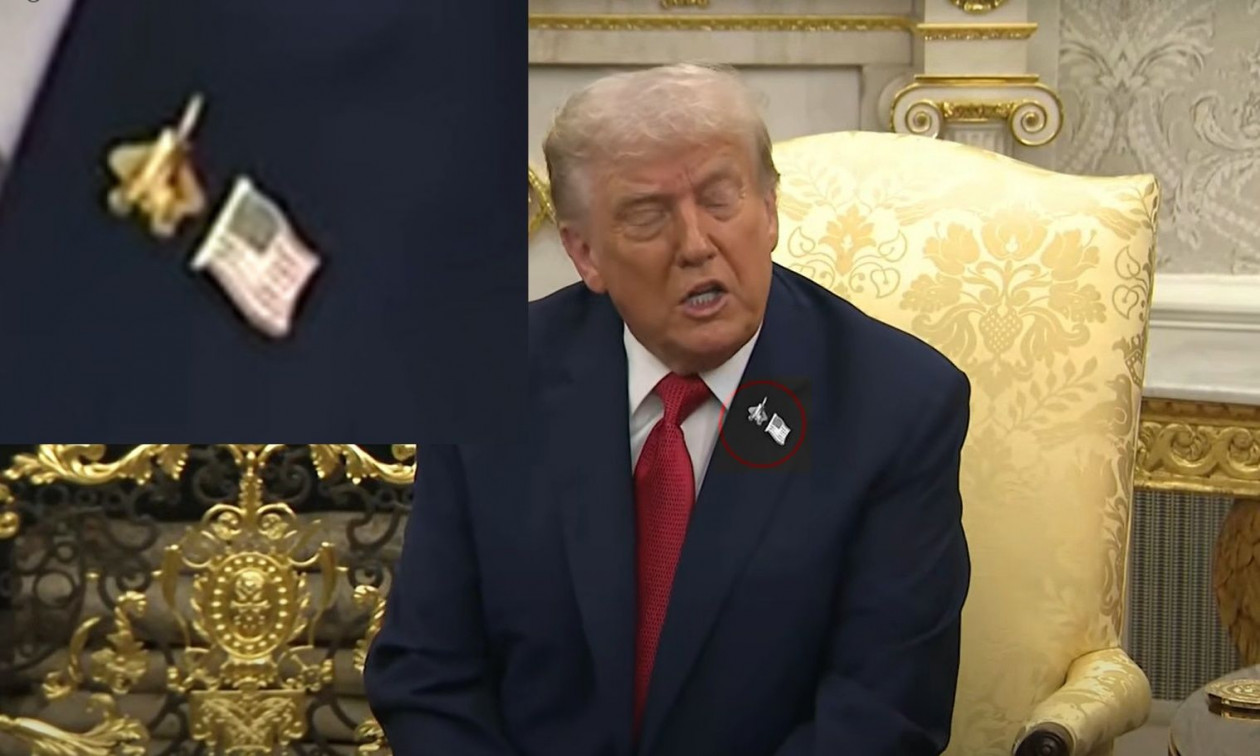 Ισχυρός συμβολισμός Τραμπ στη συνάντηση με Ερντογάν: Φορούσε καρφίτσα με «χρυσό» F-35