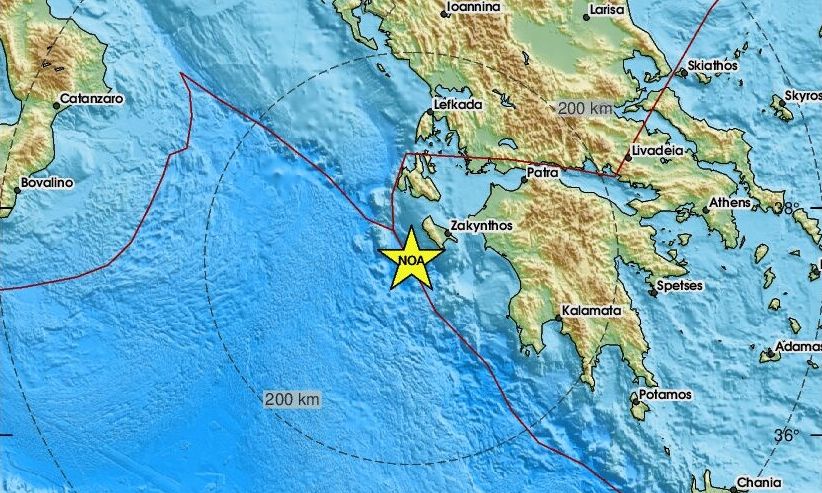 Σεισμός 3,0 Ρίχτερ κοντά στη Ζάκυνθο