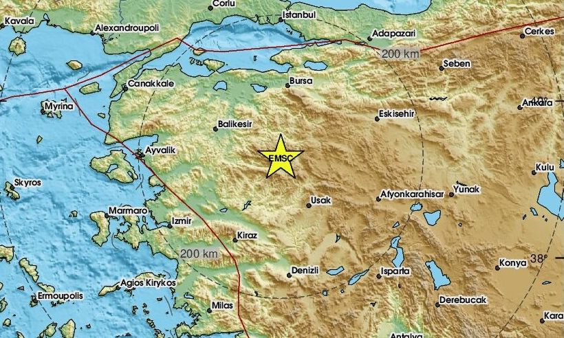 Σεισμός 4,5 Ρίχτερ στη δυτική Τουρκία