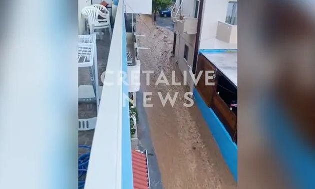 Απίστευτες εικόνες στην Κρήτη από την νεροποντή – «Βούλιαξε» το νησί – Δείτε βίντεο