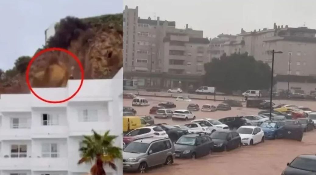 Ακραία καιρικά φαινόμενα στην Ίμπιζα: Ξεκόλλησαν βράχοι εν μέσω βροχής και έπεσαν σε ξενοδοχείο