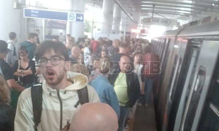 Ταλαιπωρία στο μετρό του Αεροδρομίου – Τεράστιες καθυστερήσεις λόγω βλάβης πόρτας του συρμού