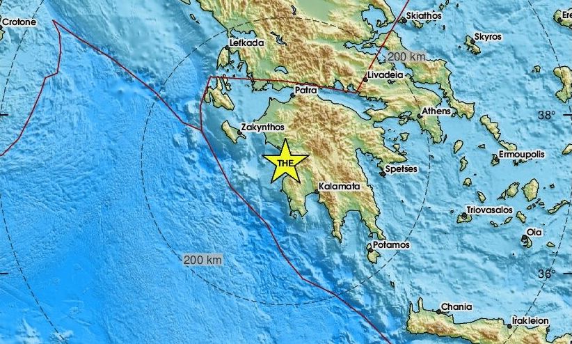 Σεισμός κοντά στη Ζαχάρω Ηλείας