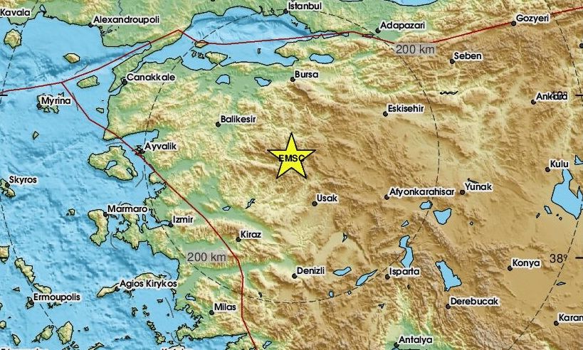 Σεισμός 5 Ρίχτερ στη δυτική Τουρκία