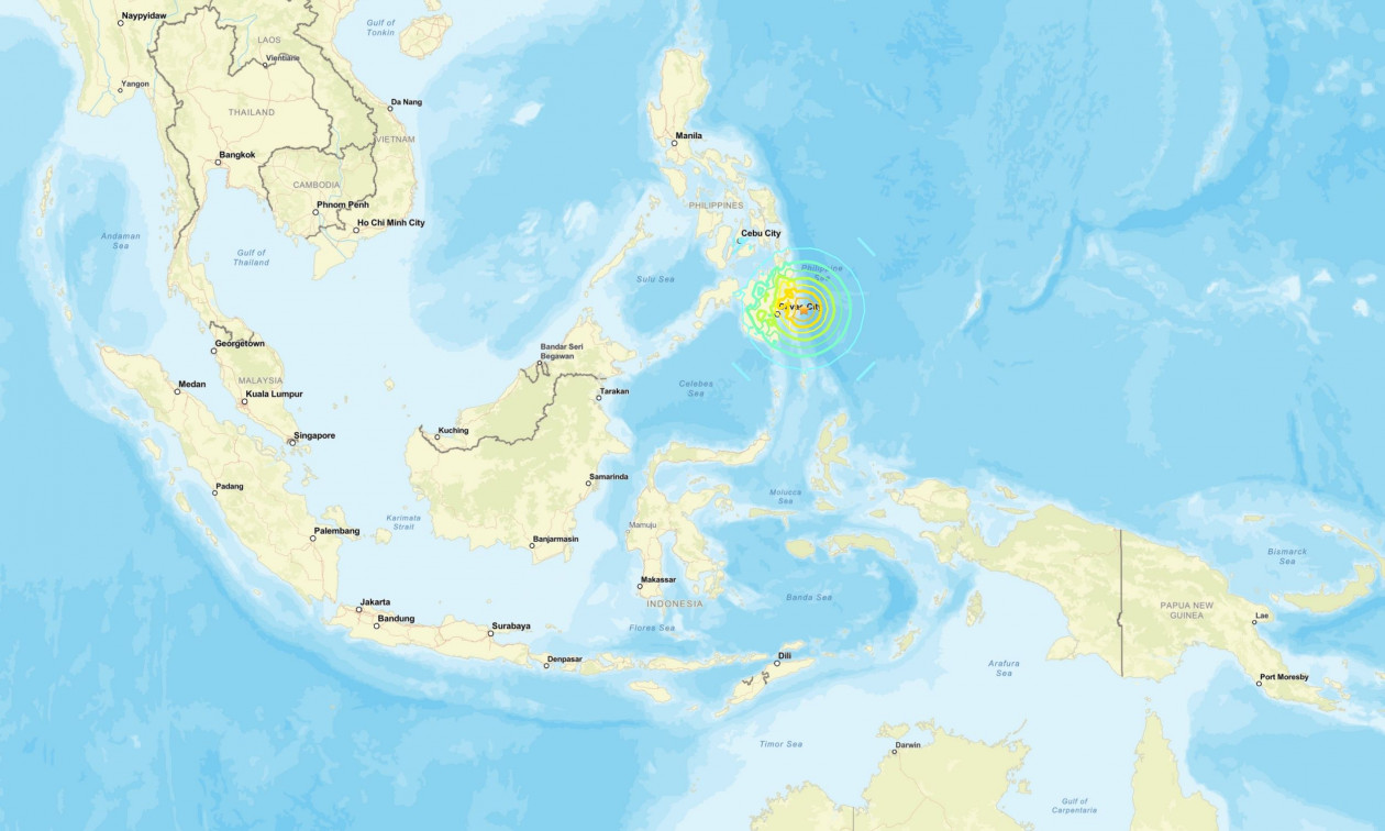Μεγάλος σεισμός 7,2 – 7,4 Ρίχτερ στις Φιλιππίνες– Κίνδυνος για τσουνάμι