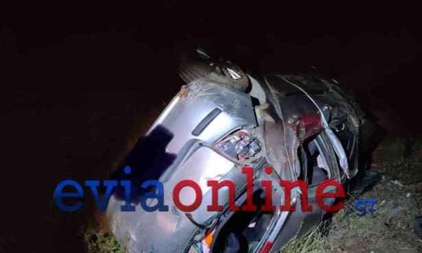 Εύβοια: Σοβαρό τροχαίο με τρεις τραυματίες – Το αυτοκίνητο εξετράπη της πορείας του και ανατράπηκε