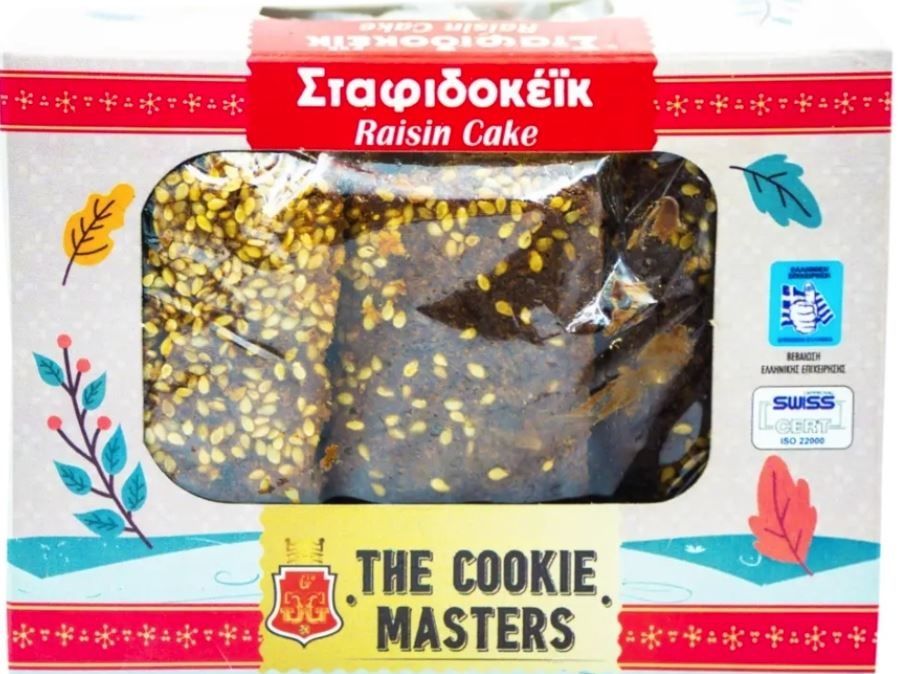 ΕΦΕΤ: Ανακαλείται από την αγορά τρόφιμο με την επωνυμία «Σταφιδοκέικ – The Cookie Masters»