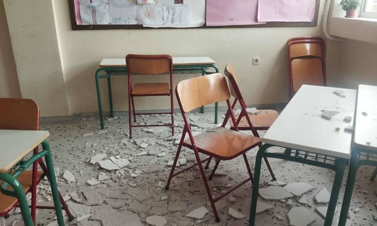 Πόρτο Ράφτη: Σοβάδες έπεσαν στα κεφάλια μαθητών – Τραυματίστηκαν δύο ανήλικοι