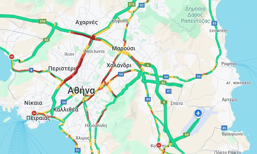 Κίνηση: Δύσκολη Δευτέρα στους δρόμους – Μπλοκαρισμένος ο Κηφισός, πού υπάρχουν προβλήματα