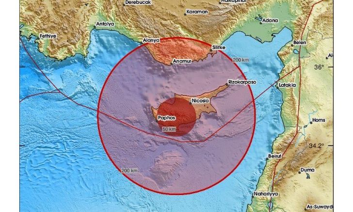 Νέος ισχυρός σεισμός στην Κύπρο – 5,3 Ρίχτερ, λέει το Ευρωμεσογειακό