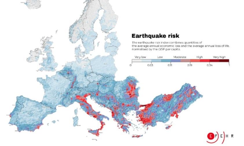 Χάρτης σεισμικού κινδύνου: Στο «κόκκινο» η Αθήνα – Ποιες περιοχές κινδυνεύουν από Ρίχτερ