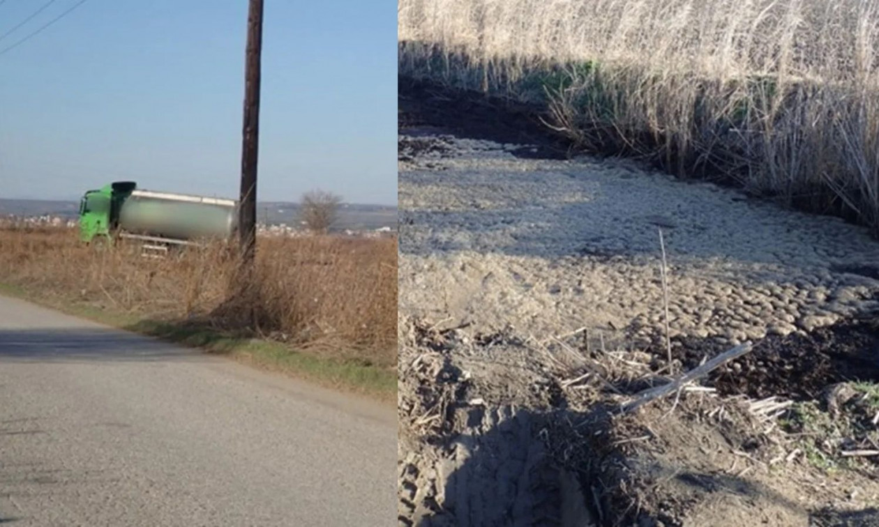 Θεσσαλονίκη: Άδειασε φορτηγό με βιομηχανικά απόβλητα στο Εθνικό Πάρκο στο Δέλτα Αξιού – Φωτογραφίες