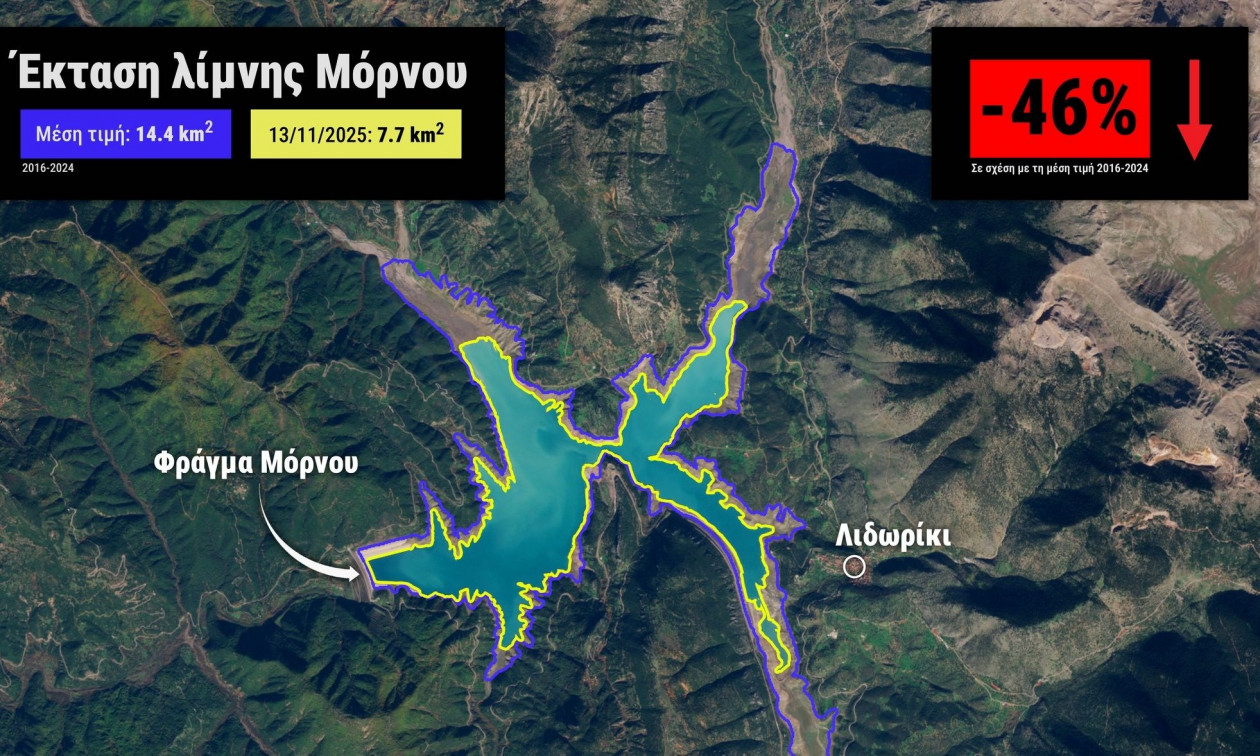 Μόρνος SOS: Δραματική υποχώρηση της στάθμης της λίμνης – Τι δείχνουν τα νέα στοιχεία