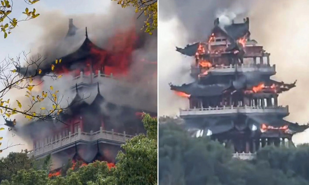 Κίνα: Μεγάλη φωτιά σε ιστορικό ναό 1.500 ετών – Το μοιραίο λάθος ενός τουρίστα