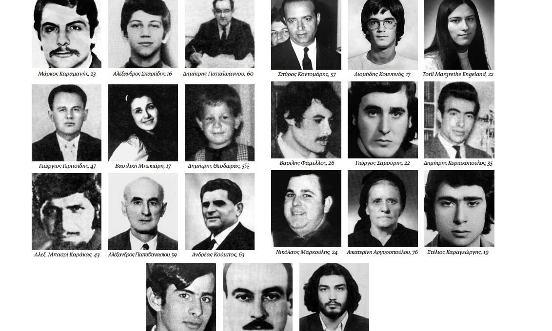 Οι νεκροί του Πολυτεχνείου