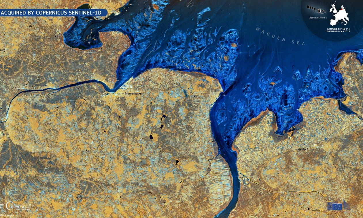 Ο δορυφόρος Copernicus Sentinel-1D έστειλε τις πρώτες εικόνες υψηλής ανάλυσης
