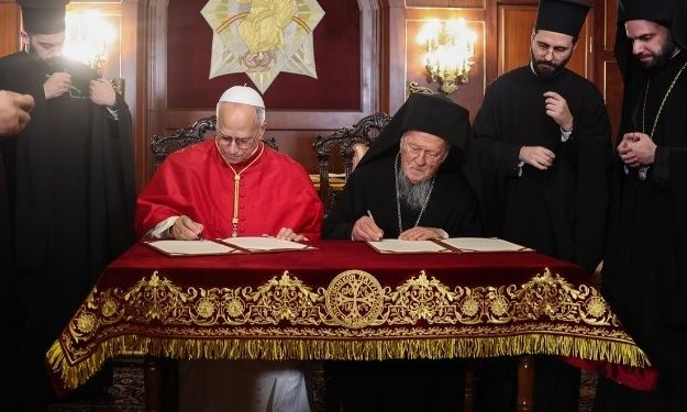 Πάπας Λέων – Πατριάρχης Βαρθολομαίος: Όλα όσα για τα οποία δεσμεύτηκαν στην Κοινή Διακήρυξη
