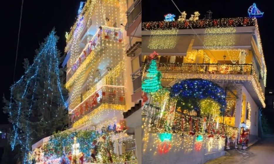 Λιβαδειά: Σπίτια με χιλιάδες χριστουγεννιάτικα φωτάκια έγιναν viral στο Tik Tok