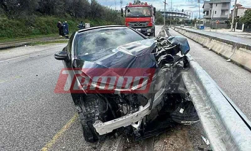 Τροχαίο στην Πάτρα: Από θαύμα σώθηκε νεαρός οδηγός πολυτελούς ΙΧ – Βίντεο