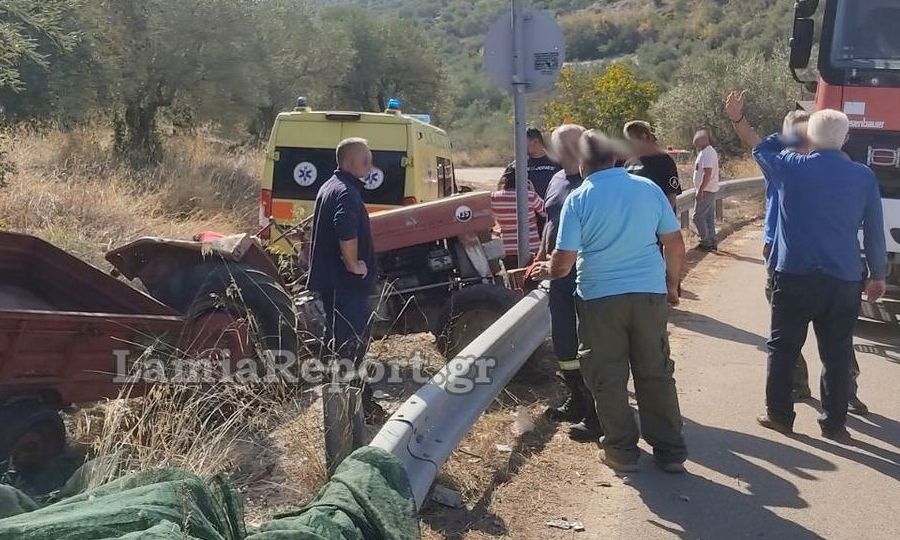 Λαμία: Τροχαίο δυστύχημα με τρακτέρ στη Λοκρίδα